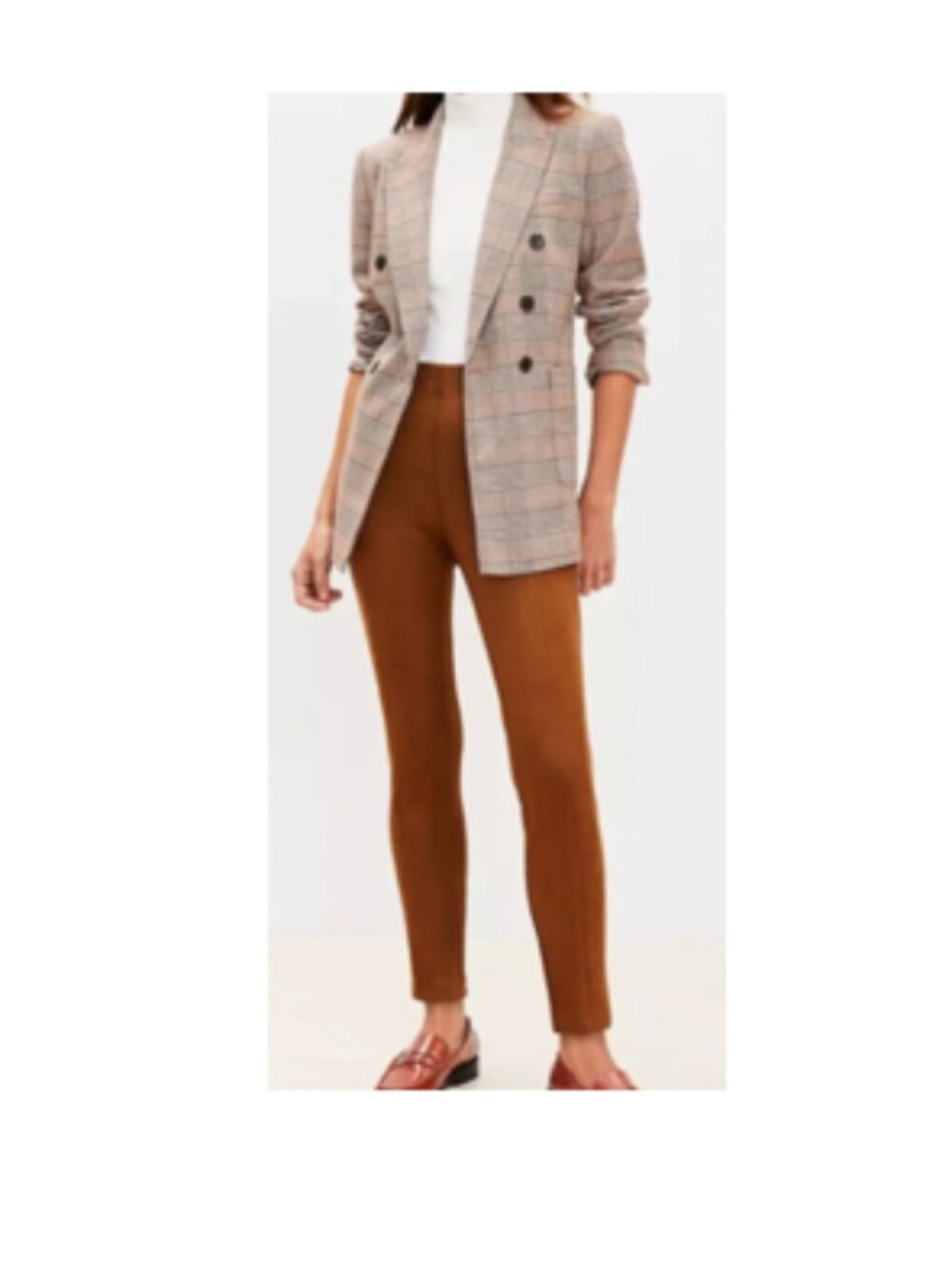 Loft Outlet Faux Suede Leggings-Toasted Biscotti